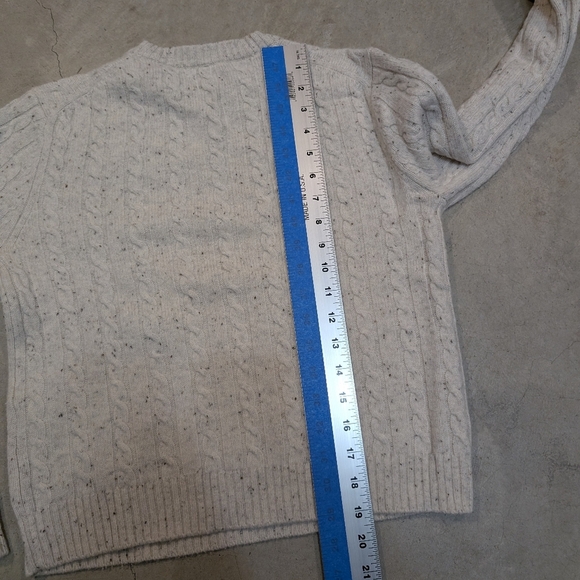 TNA Sweater Cable Knit Women's XS Wool Cashmere Cream Speckled - Picture 9 of 9